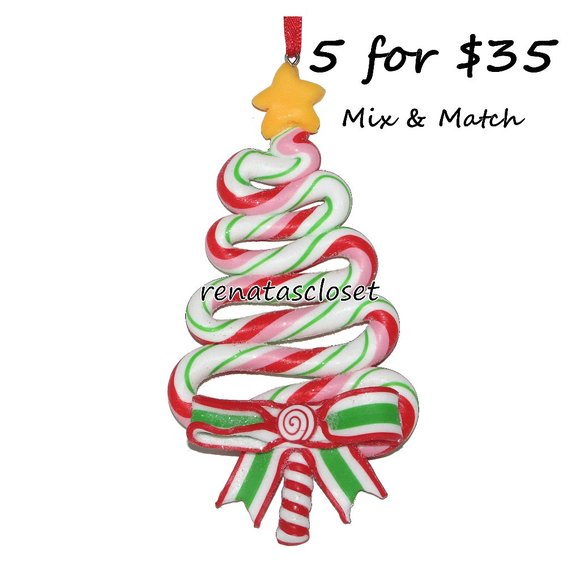 Kurt Adler T2033 Peppermint Christmas Tree Ornament NWT - Picture 1 of 9